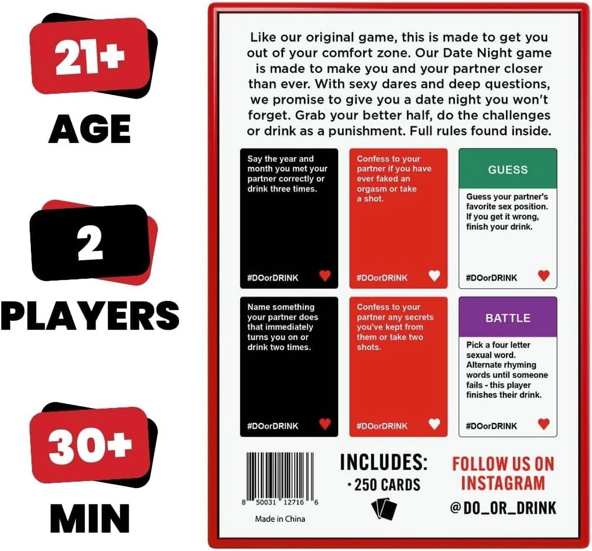 Date Night Card Games Couples Games for Adults Fun Party Games with 250 Cards